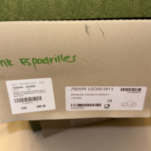 Gucci platform sandals towel spongy color pink size 38 in excellent condition - Picture 4 of 5